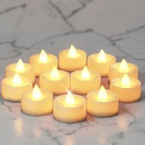 Battery Operated Tea Lights Candles 12 Pack Flameless LED for Wedding Festival